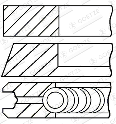 Kit fasce elastiche - 08-432307-00 GOETZE ENGINE