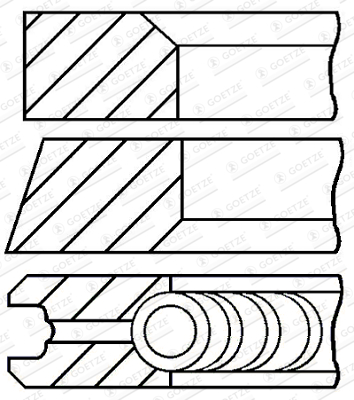 Piston Ring Kit - 08-432407-00 GOETZE ENGINE