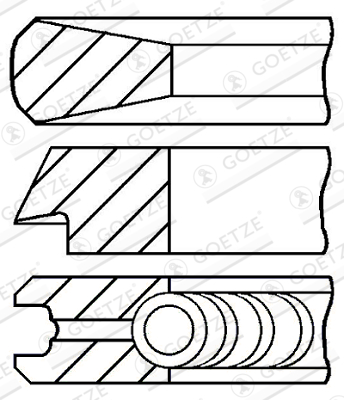 Piston Ring Kit - 08-433600-00 GOETZE ENGINE