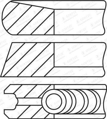 Kit fasce elastiche - 08-435207-00 GOETZE ENGINE