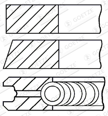 Piston Ring Kit - 08-435700-00 GOETZE ENGINE