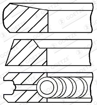 Piston Ring Kit - 08-436100-00 GOETZE ENGINE