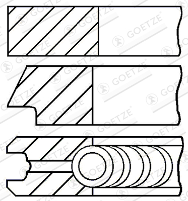 Piston Ring Kit - 08-436506-00 GOETZE ENGINE