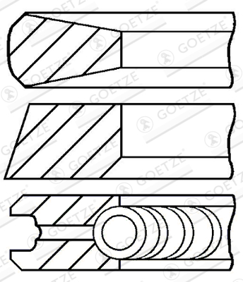 Kit fasce elastiche - 08-436700-00 GOETZE ENGINE