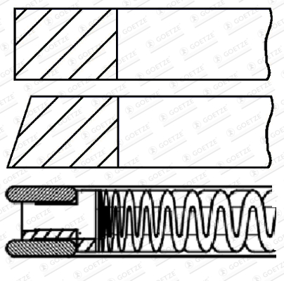 Kit fasce elastiche - 08-436907-00 GOETZE ENGINE