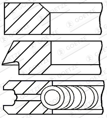 stūmoklio žiedų komplektas - 08-437000-00 GOETZE ENGINE