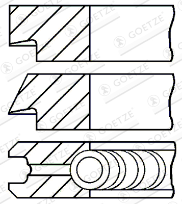 Piston Ring Kit - 08-438306-00 GOETZE ENGINE