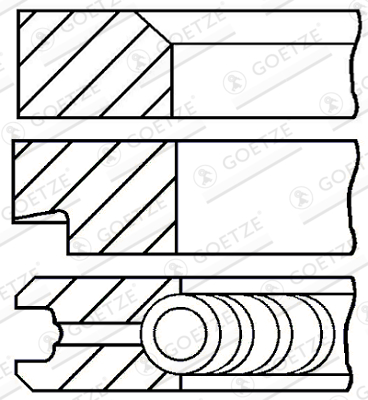 Piston Ring Kit - 08-438507-00 GOETZE ENGINE