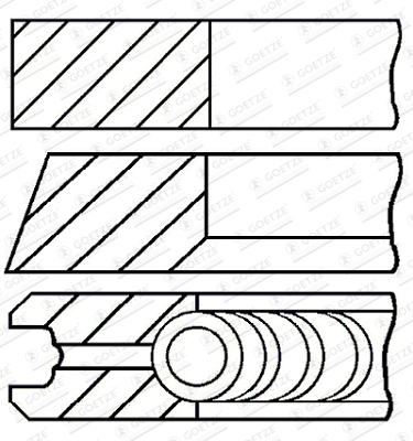 Piston Ring Kit - 08-439100-10 GOETZE ENGINE