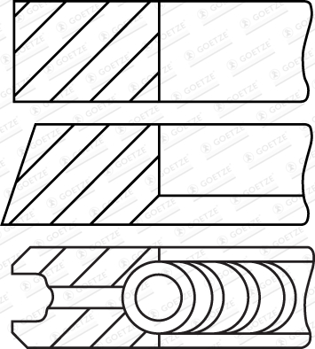 Piston Ring Kit - 08-439107-10 GOETZE ENGINE
