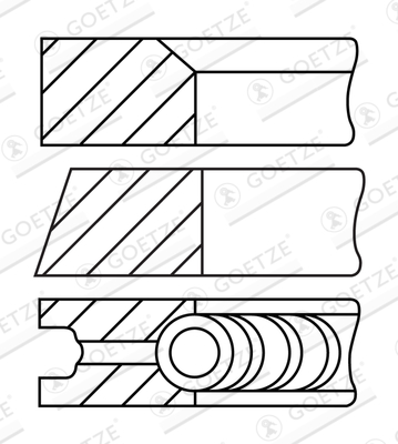 Kit fasce elastiche - 08-439300-10 GOETZE ENGINE