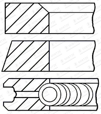 Kit fasce elastiche - 08-440805-00 GOETZE ENGINE
