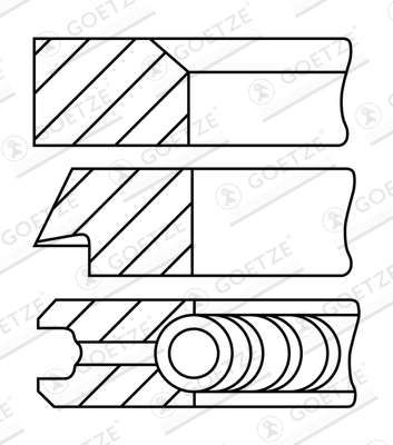 Kit fasce elastiche - 08-442200-10 GOETZE ENGINE
