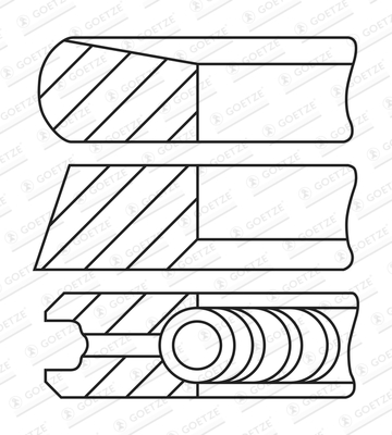 Kit fasce elastiche - 08-443108-00 GOETZE ENGINE