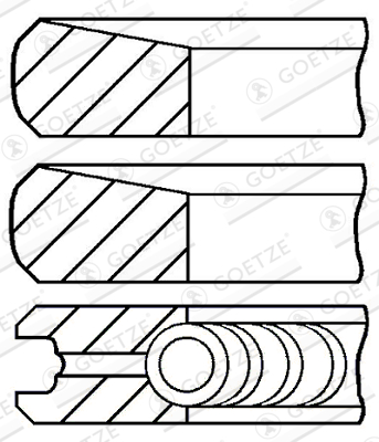 Piston Ring Kit - 08-443500-00 GOETZE ENGINE