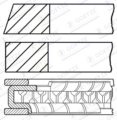 Piston Ring Kit - 08-443900-00 GOETZE ENGINE