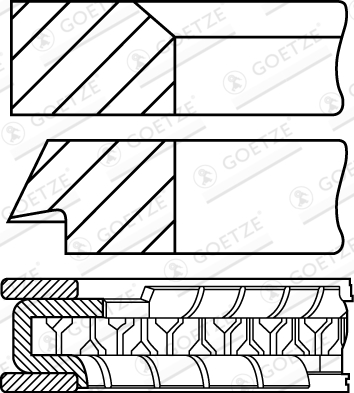 Piston Ring Kit - 08-444800-10 GOETZE ENGINE