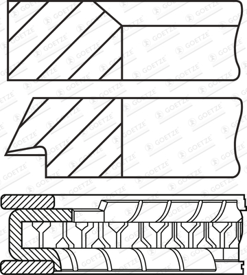 Piston Ring Kit - 08-446000-00 GOETZE ENGINE