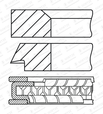 Piston Ring Kit - 08-446007-00 GOETZE ENGINE