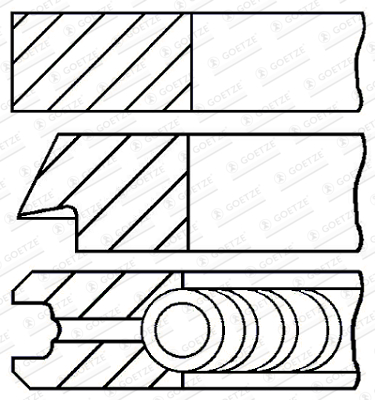 Piston Ring Kit - 08-446100-00 GOETZE ENGINE