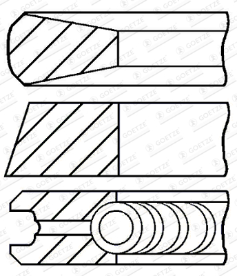 stūmoklio žiedų komplektas - 08-446400-00 GOETZE ENGINE