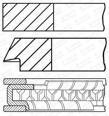 Piston Ring Kit - 08-446500-00 GOETZE ENGINE