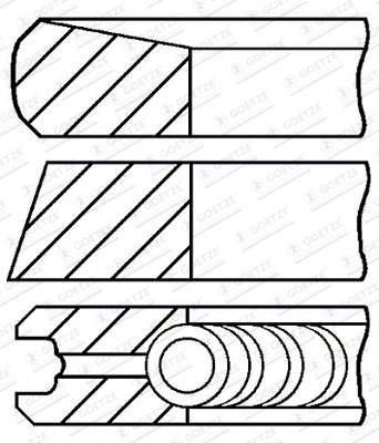 Piston Ring Kit - 08-447400-00 GOETZE ENGINE