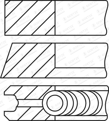 Piston Ring Kit - 08-447507-00 GOETZE ENGINE