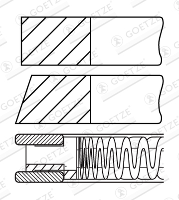 Piston Ring Kit - 08-447800-00 GOETZE ENGINE