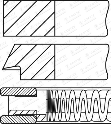 Piston Ring Kit - 08-448500-00 GOETZE ENGINE