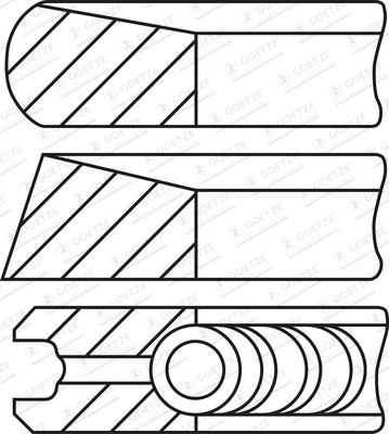 Piston Ring Kit - 08-448600-00 GOETZE ENGINE