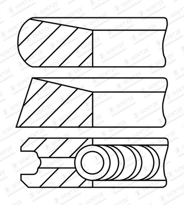 Kit fasce elastiche - 08-448600-00 GOETZE ENGINE