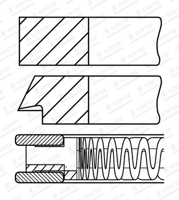 Piston Ring Kit - 08-448800-00 GOETZE ENGINE