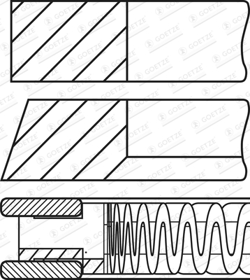 Piston Ring Kit - 08-449300-00 GOETZE ENGINE