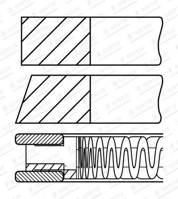 Kit fasce elastiche - 08-449400-00 GOETZE ENGINE
