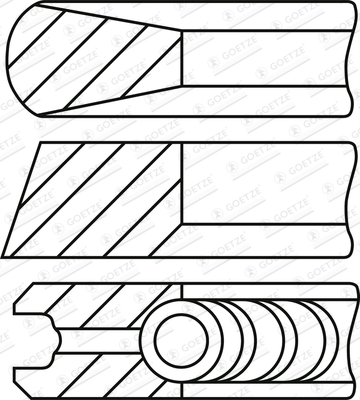 Piston Ring Kit - 08-449800-00 GOETZE ENGINE
