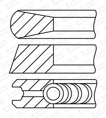 Piston Ring Kit - 08-449800-00 GOETZE ENGINE