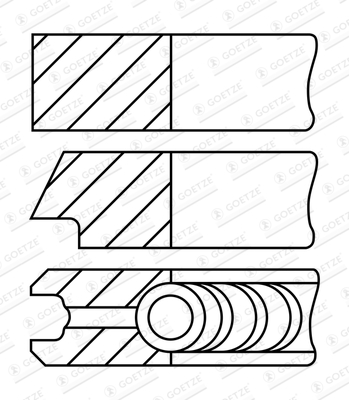 Piston Ring Kit - 08-449900-00 GOETZE ENGINE