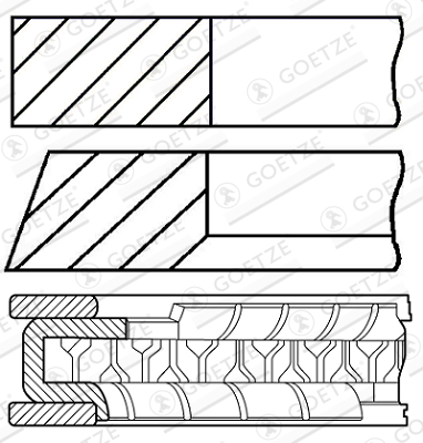 Piston Ring Kit - 08-450000-10 GOETZE ENGINE