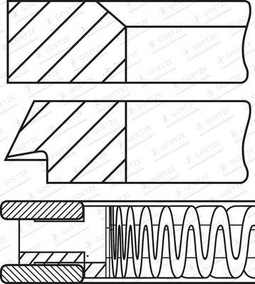 Piston Ring Kit - 08-450400-00 GOETZE ENGINE