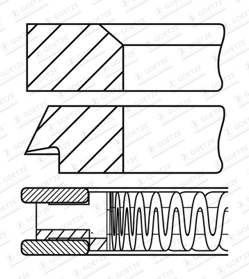 Kit fasce elastiche - 08-450400-00 GOETZE ENGINE