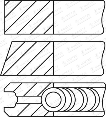 Piston Ring Kit - 08-450500-00 GOETZE ENGINE
