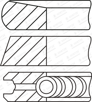 Piston Ring Kit - 08-450600-00 GOETZE ENGINE