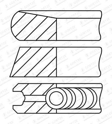 Piston Ring Kit - 08-450600-00 GOETZE ENGINE