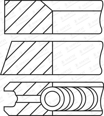 Piston Ring Kit - 08-450700-00 GOETZE ENGINE