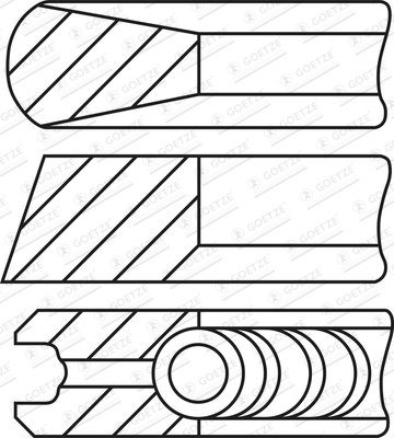 Piston Ring Kit - 08-450800-00 GOETZE ENGINE