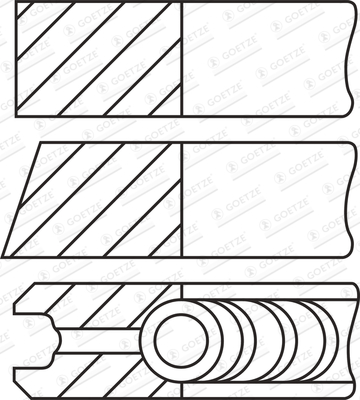 Piston Ring Kit - 08-451300-00 GOETZE ENGINE