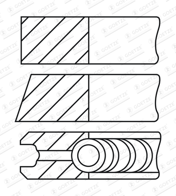 Комплект поршневых колец - 08-451300-00 GOETZE ENGINE