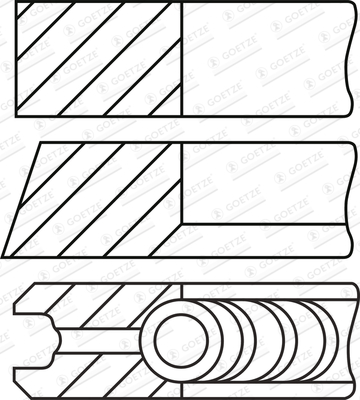 Piston Ring Kit - 08-451400-10 GOETZE ENGINE