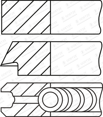 Piston Ring Kit - 08-451500-00 GOETZE ENGINE